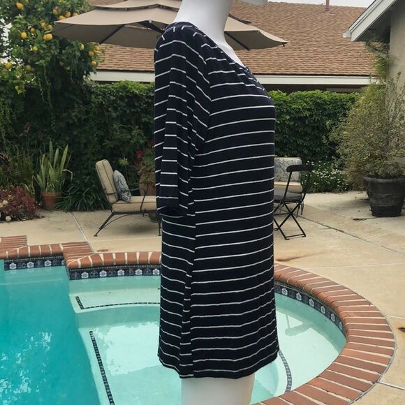 Green Envelope Blue/White Stripe 3/4 Sleeve T SzXL - Picture 5 of 12